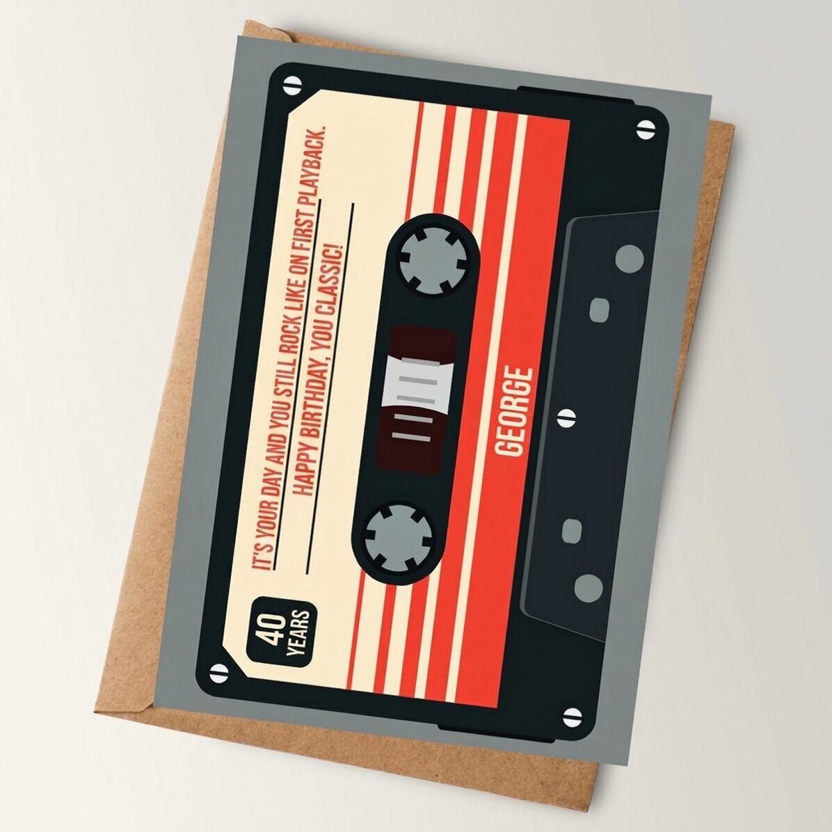 Personalised card with message - Classic