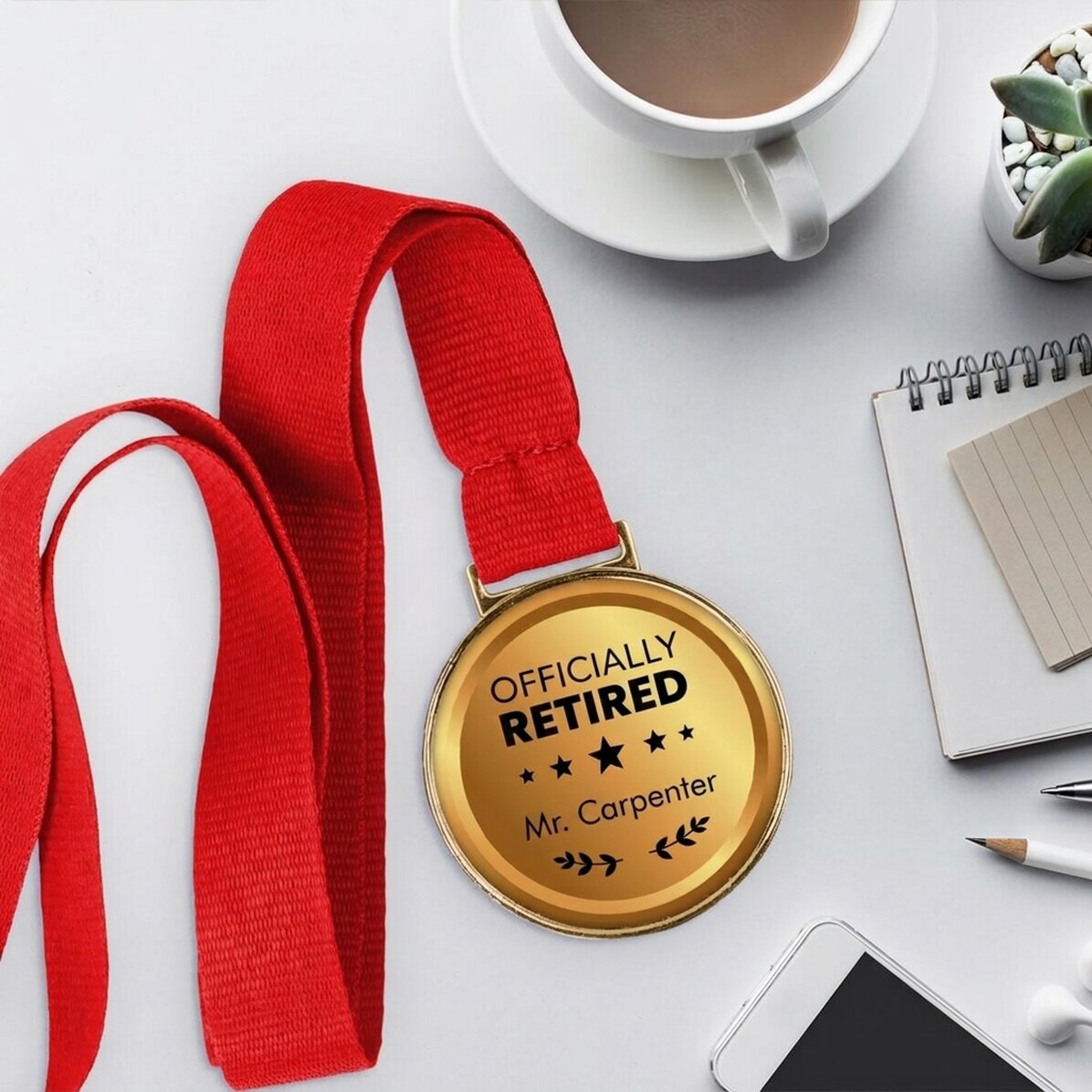 Personalised medal with message - Boarding school