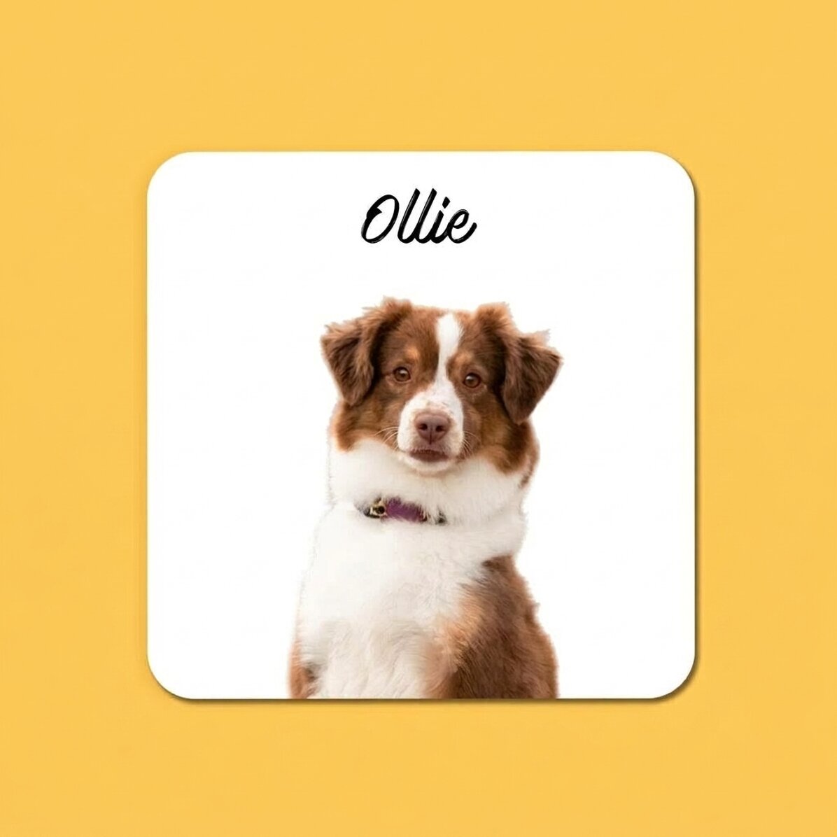 Personalised cup holder with photo and name of favourite pet