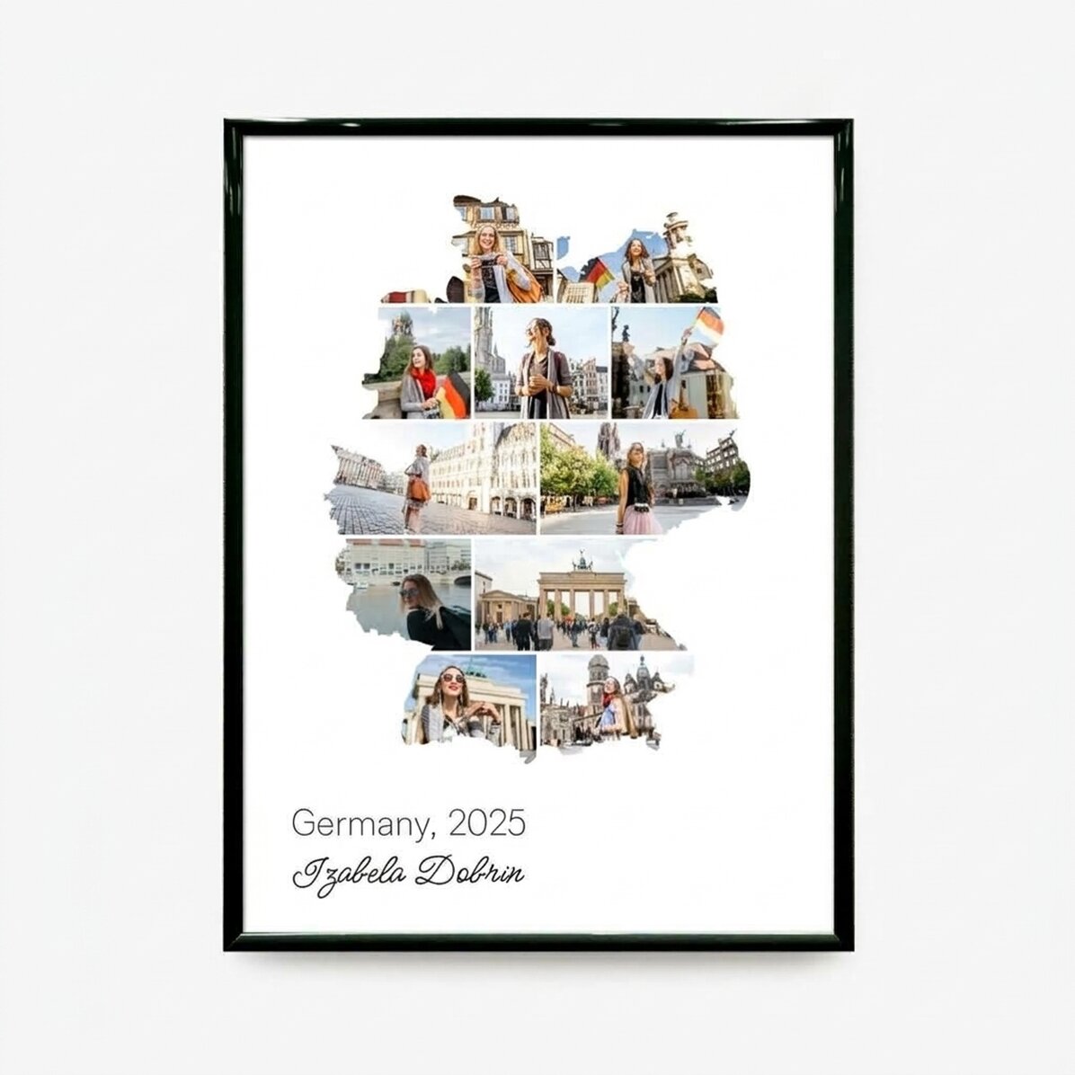 Personalised canvas with 11 photos and text - Germany