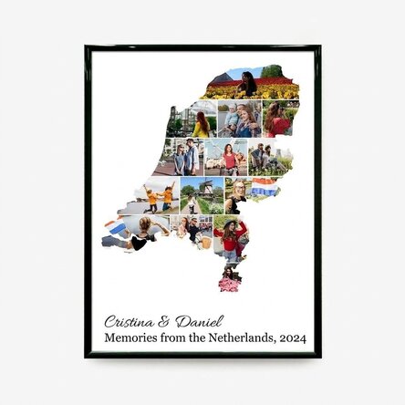 Personalised canvas with 14 photos and text - Netherlands