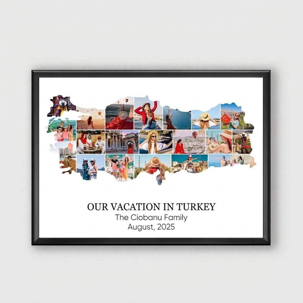 Personalised canvas with 20 photos and text - Turkey