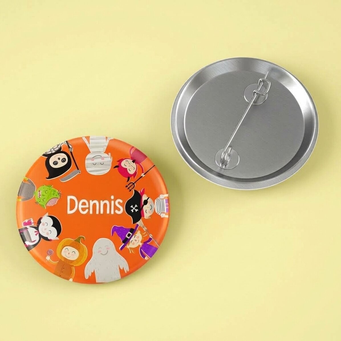 Personalised badge with name - Halloween