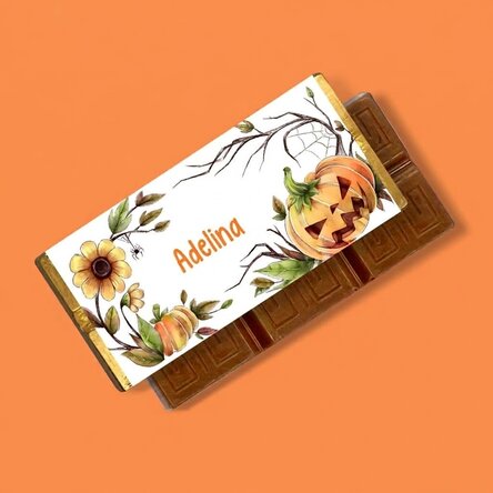 Mini chocolate bar personalised with name - Halloween