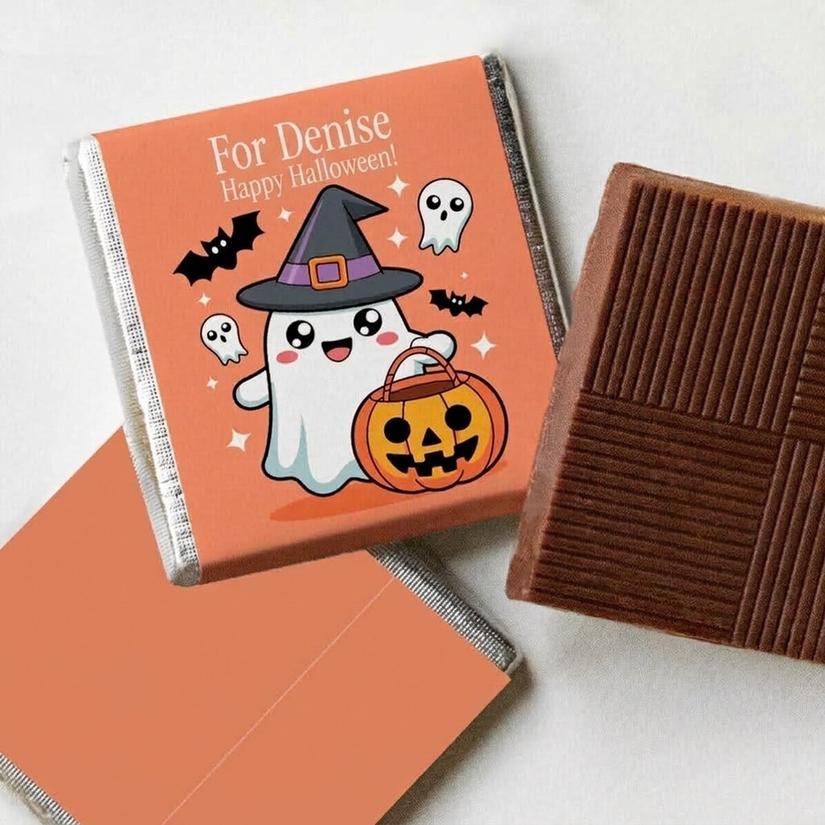 Personalised mini chocolate bar with name - Halloween