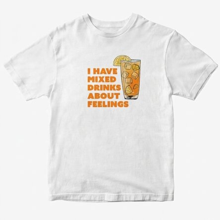 Custom cotton T-shirt with text - Drinking