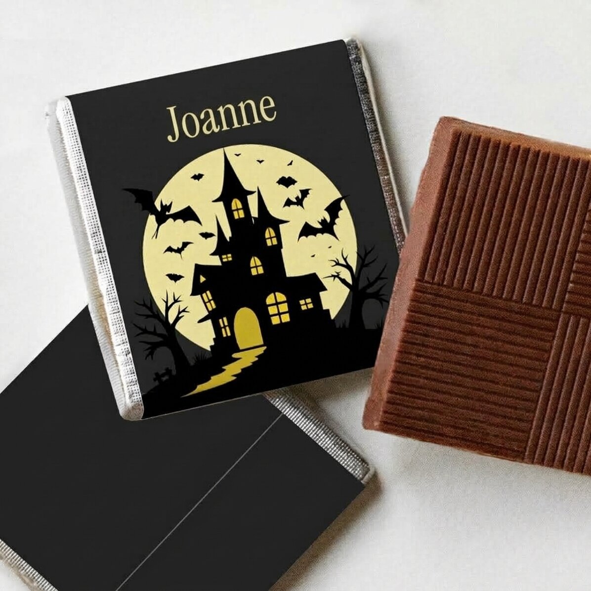 Mini chocolate personalised with text - Halloween