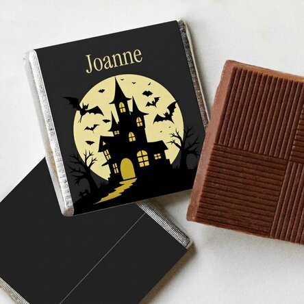 Mini chocolate personalised with text - Halloween