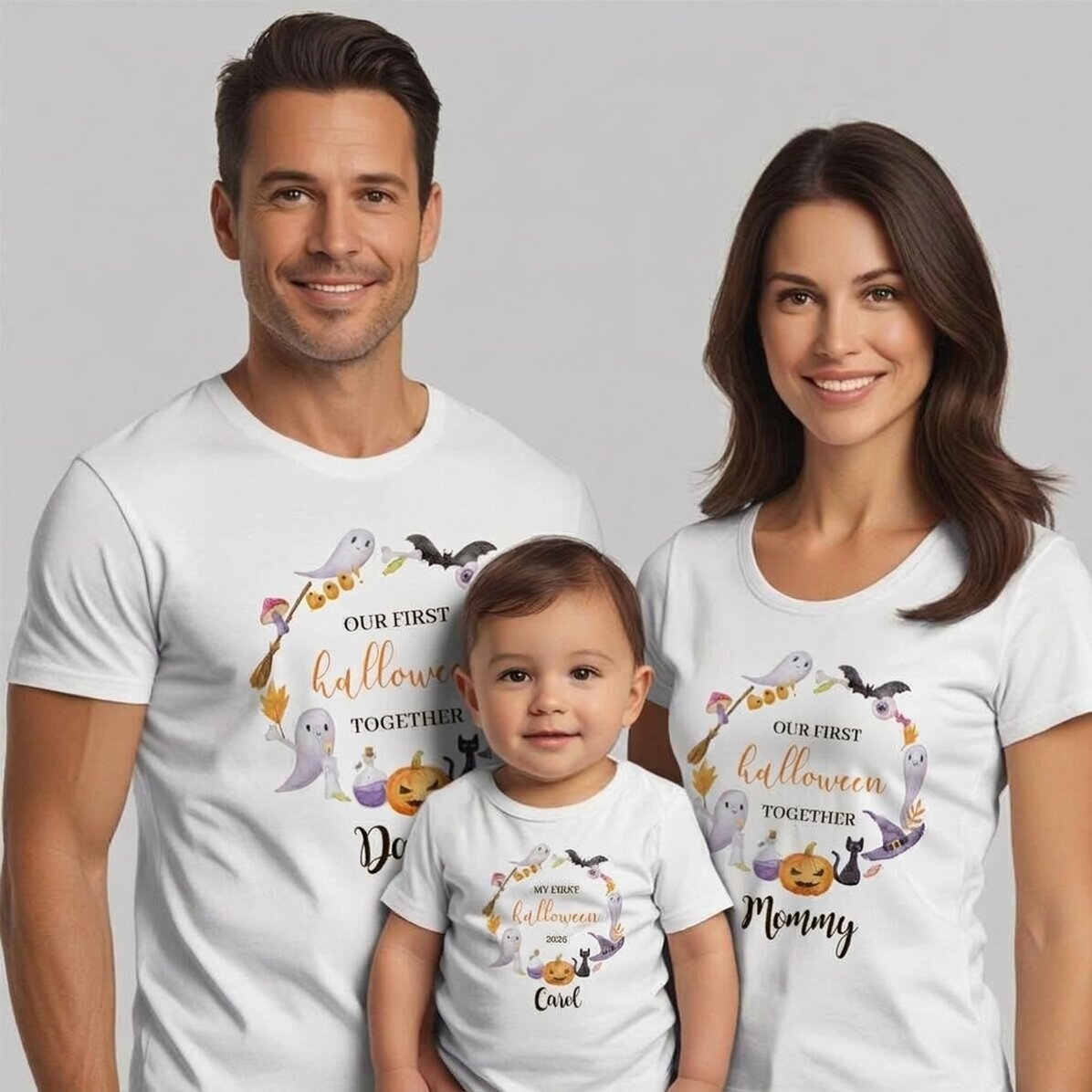 Customised cotton T-shirt for children/adults - My first Halloween
