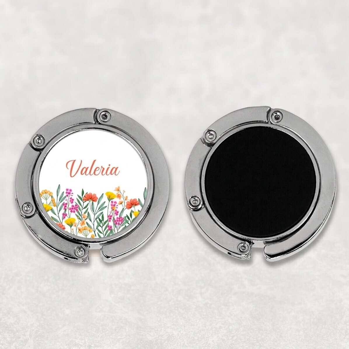 Personalised table bag holder with name - Flowers