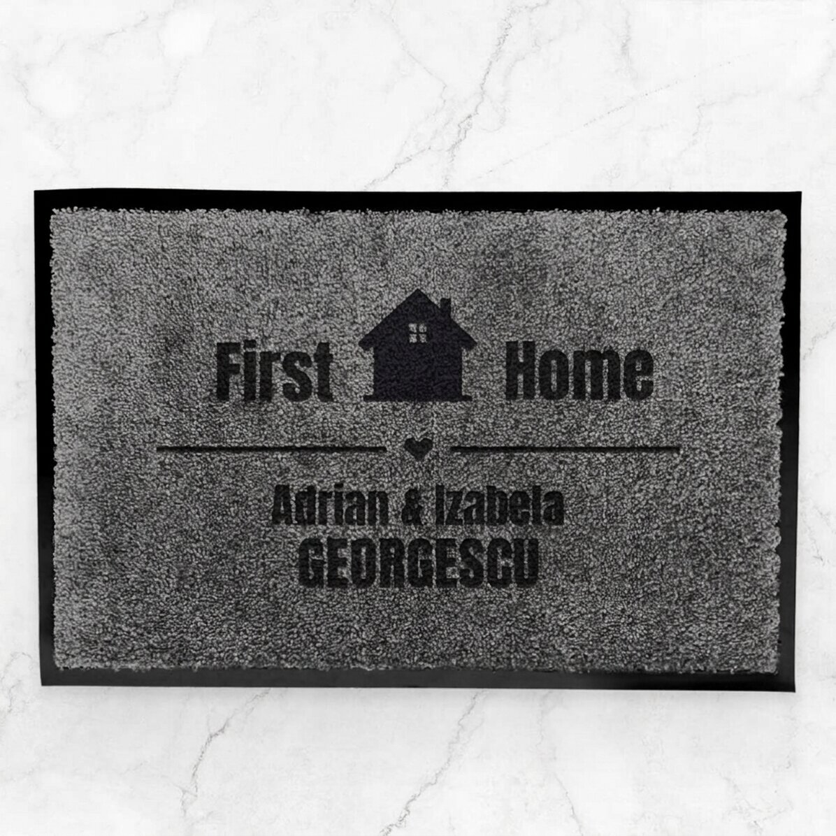 Customised indoor entrance mat with message - Home