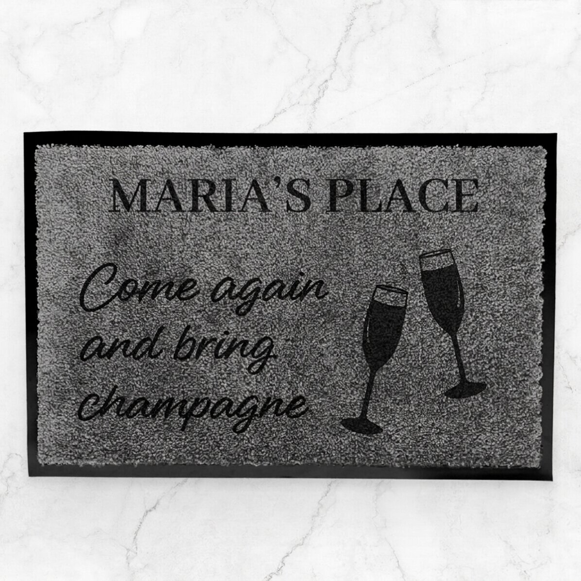 Customised indoor entrance mat - Bring champagne