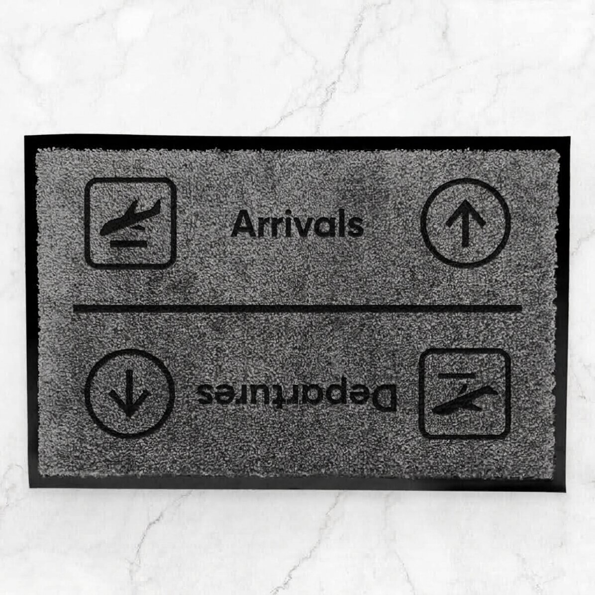 Customised indoor entrance mat with message