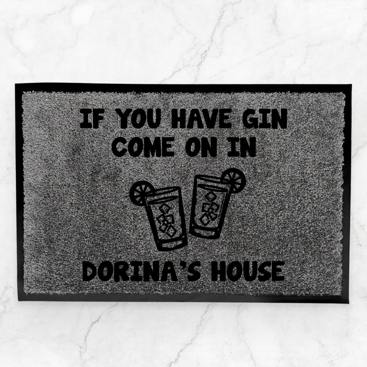 Customised indoor entrance mat - Gin