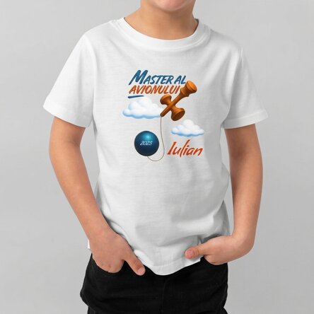 Customised cotton T-shirt for children with text - Airplane Master