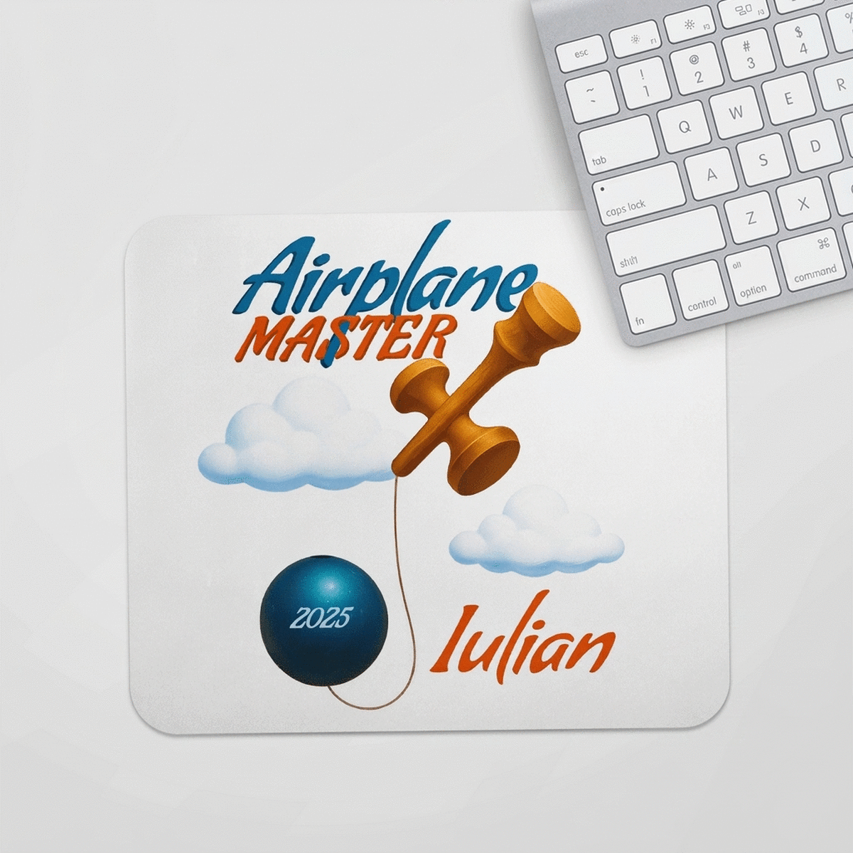 Personalised mouse pad with text - Airplane Master