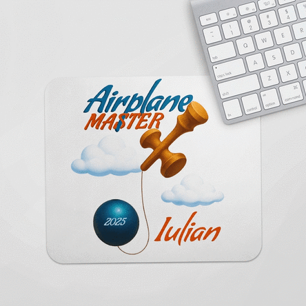 Personalised mouse pad with text - Airplane Master