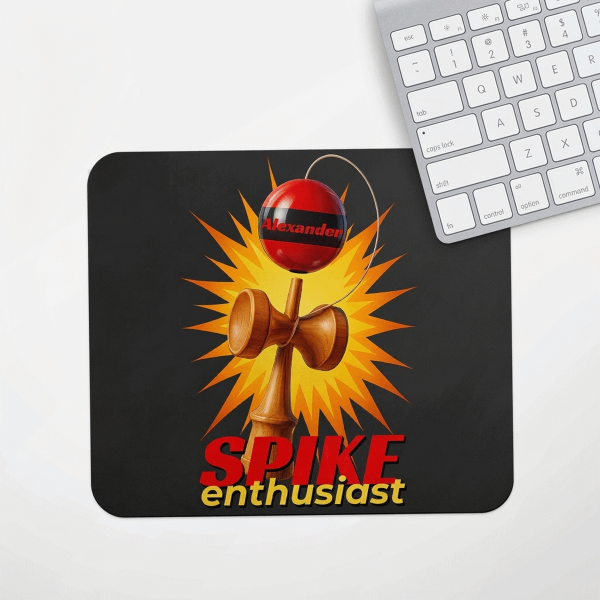 Personalised mouse pad with text - Spike Enthusiast