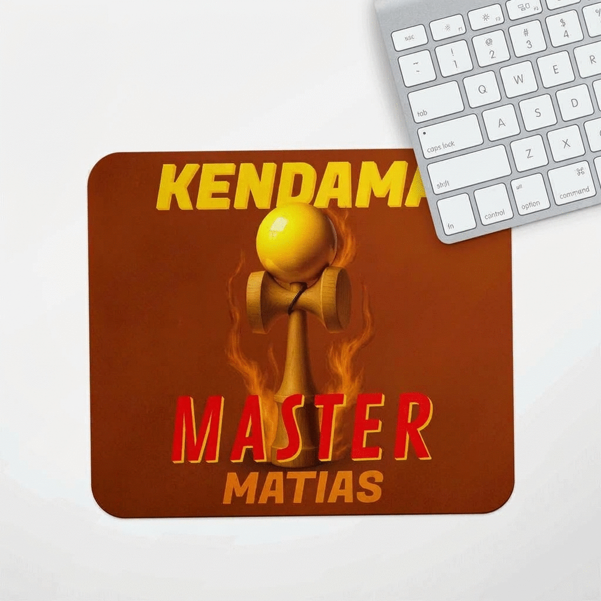 Customised mouse pad with text - Kendama Master