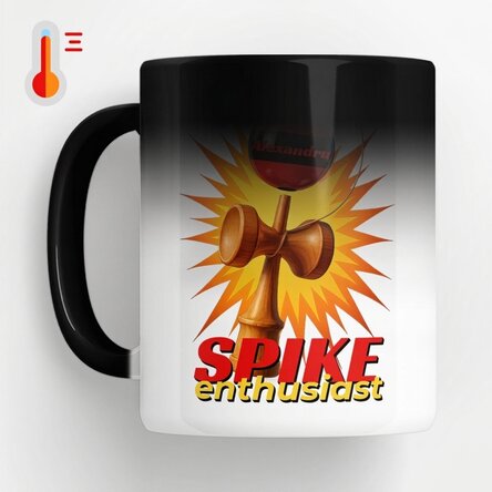 Personalised heat-sensitive mug with text - Spike Enthusiast