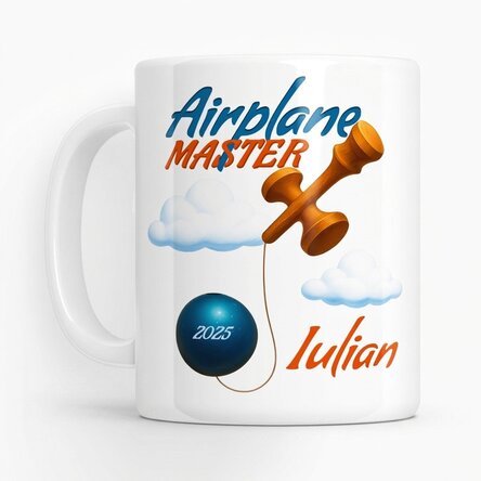 Personalised mug with text - Airplane Master