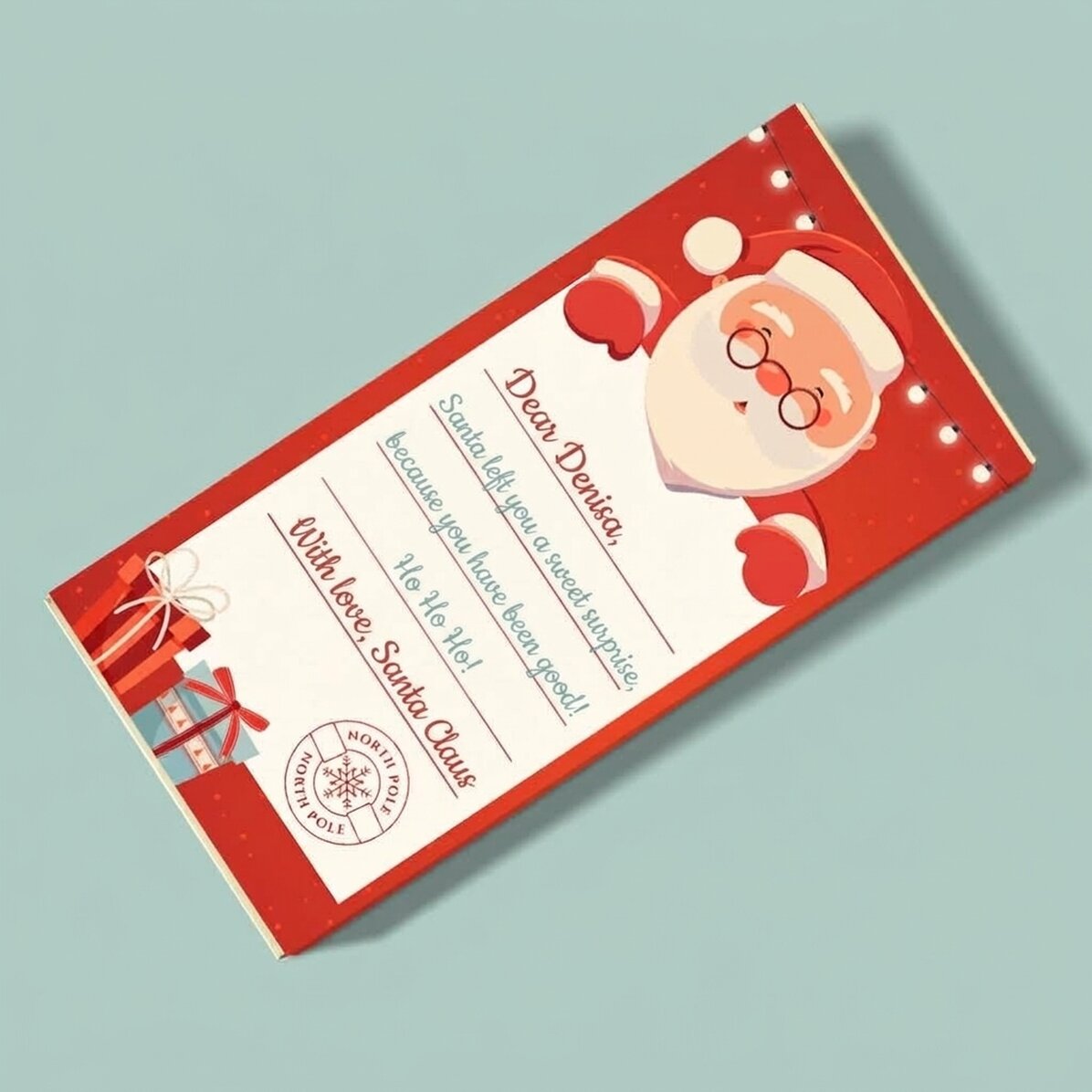 Personalised chocolate with message - Father Christmas