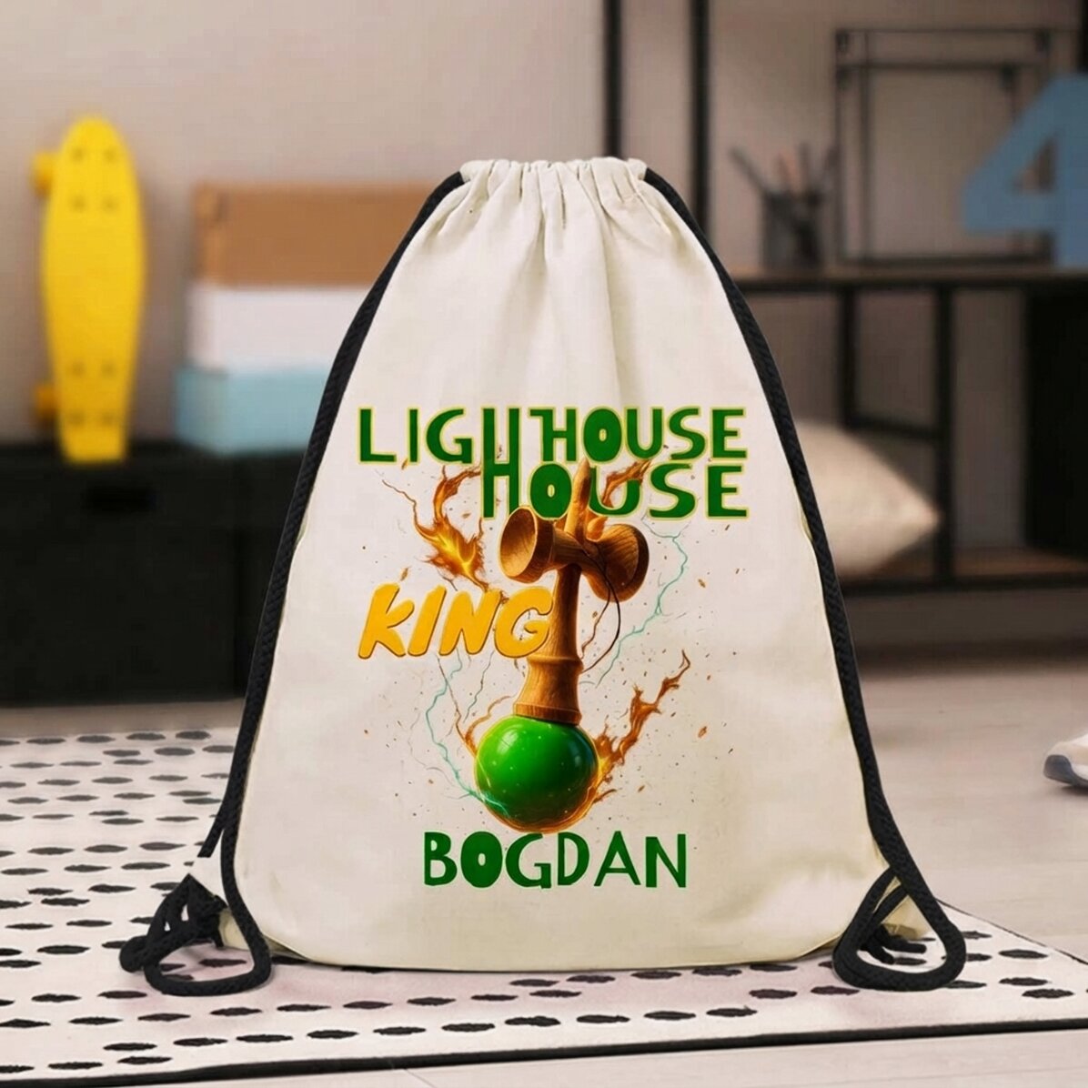 Personalised backpack with name - Lighthouse King