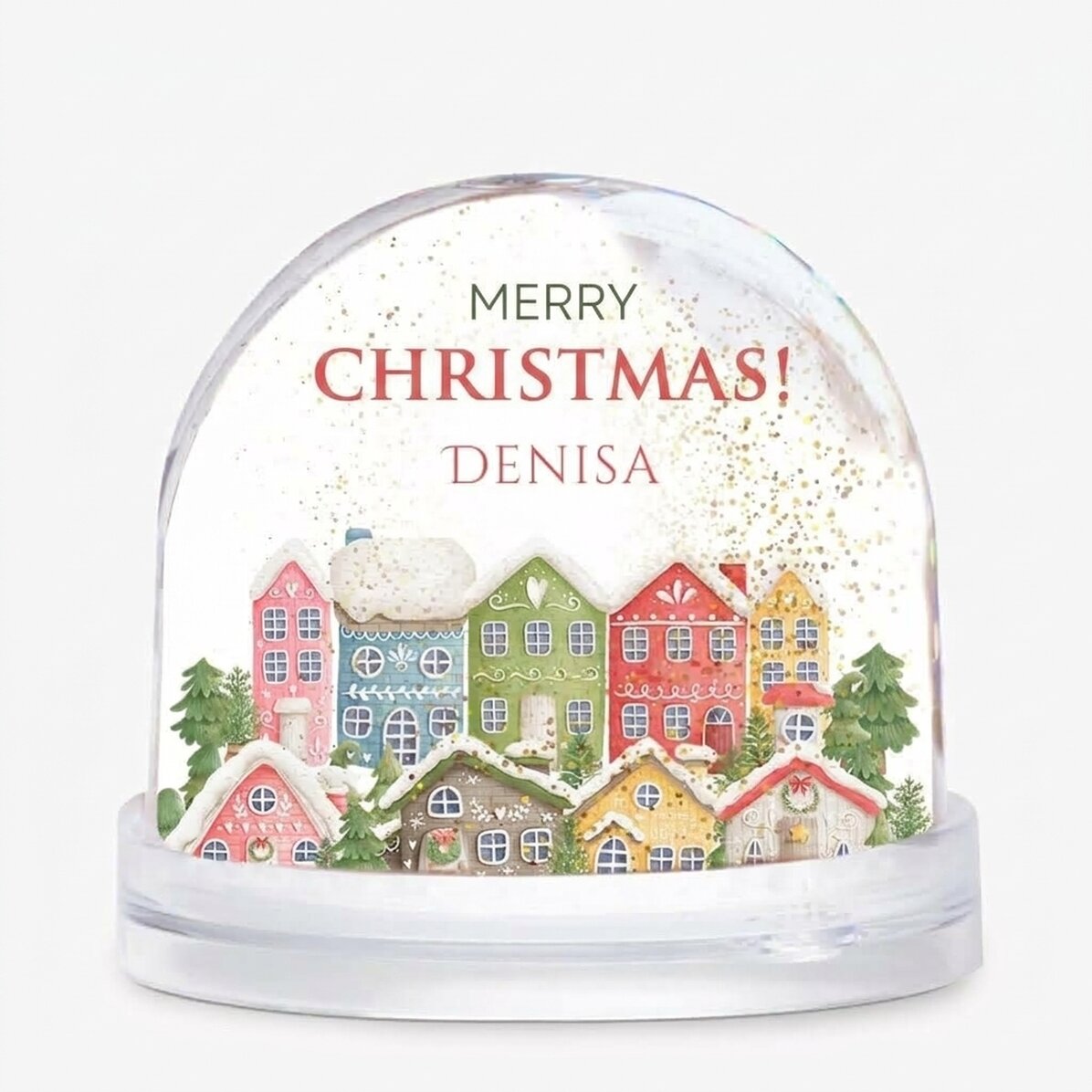 Personalised desk globe with message and photo - Christmas