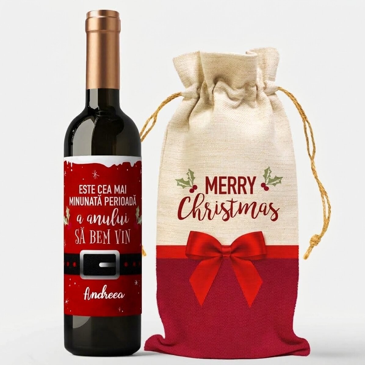 Personalised wine gift set - Wonderful time