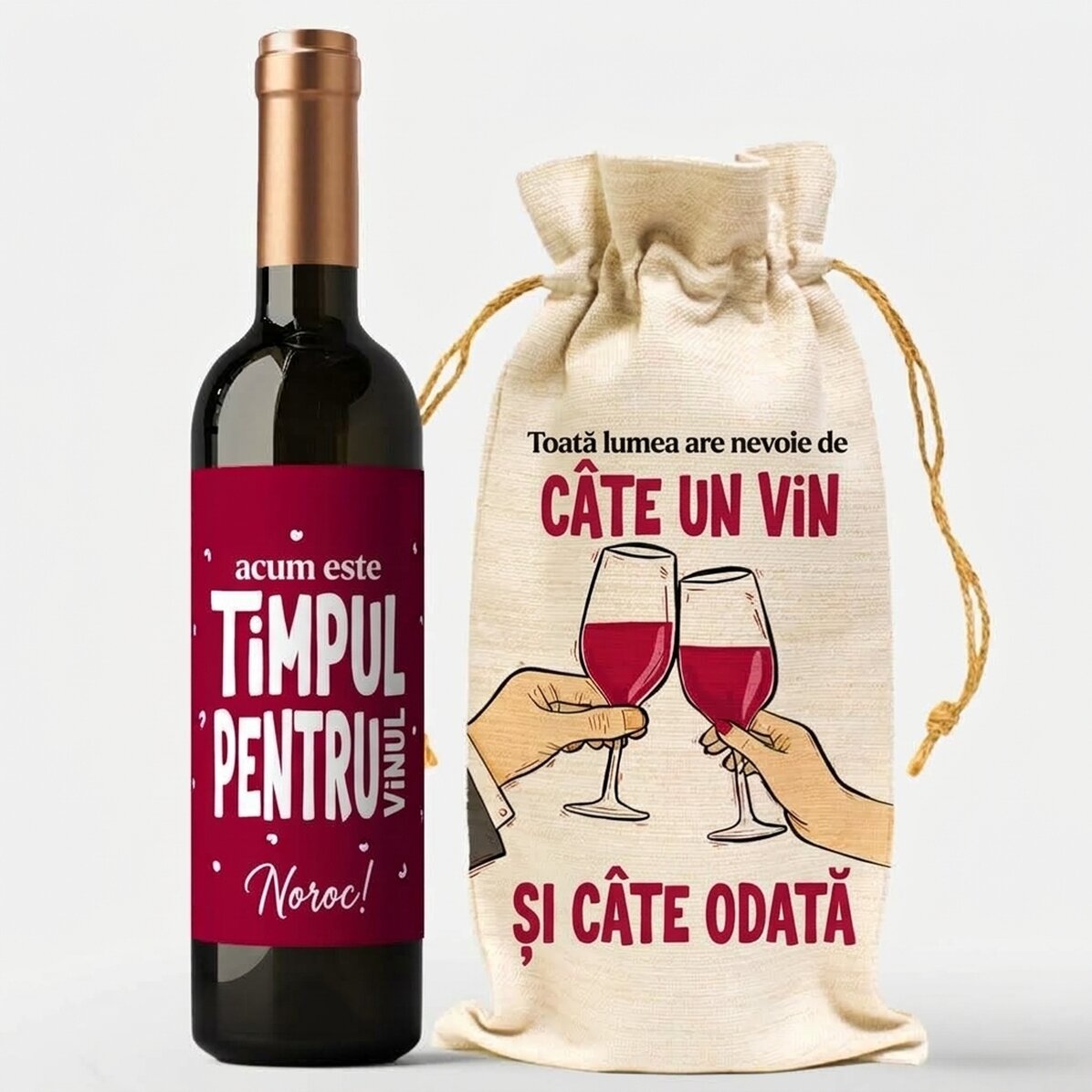 Gift set with wine bottle and bag - Wine o