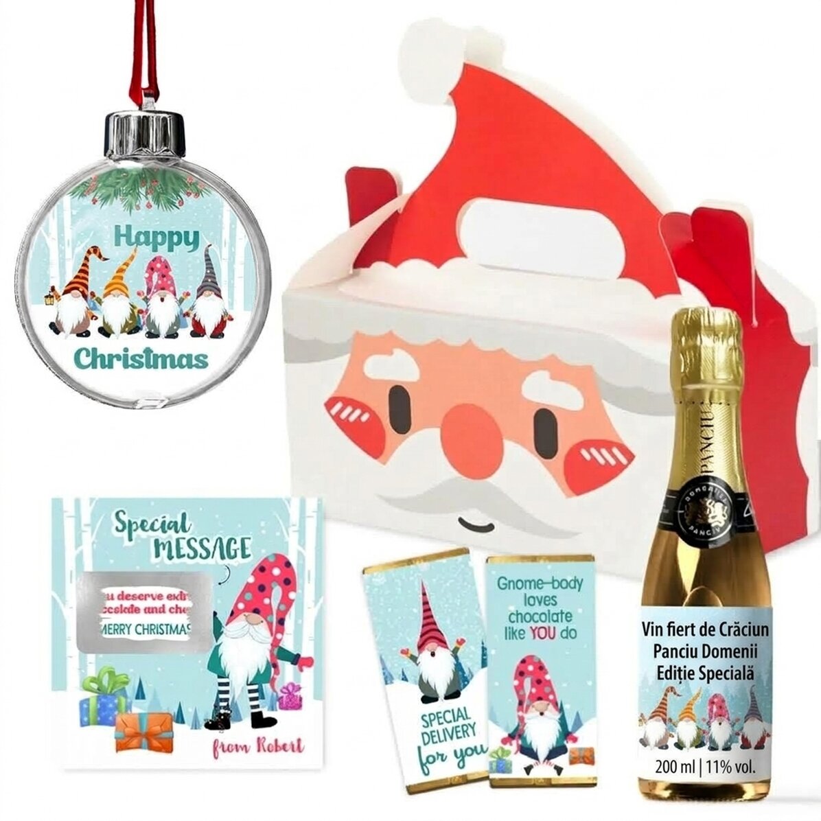 Gift set with personalised card - Let it snow