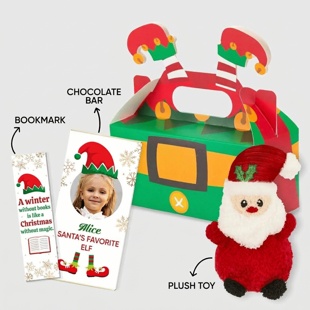 Personalised chocolate gift set - Elf