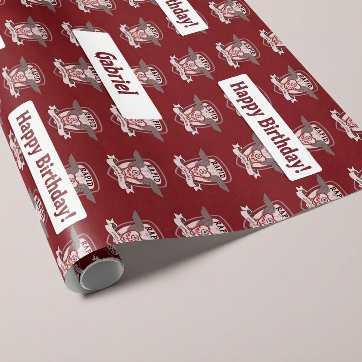 FC Rapid gift wrapping paper personalised with text