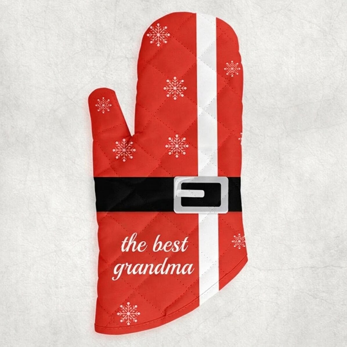 Personalised oven glove with text - Father Christmas