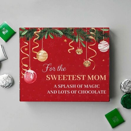 Personalised box of sweets with text - Christmas