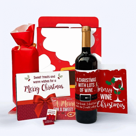 Gift box – ‘Most Wonderful Time’ with personalised wine