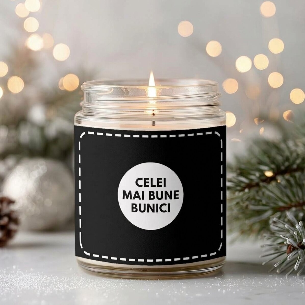 Large scented candle personalised with your own design