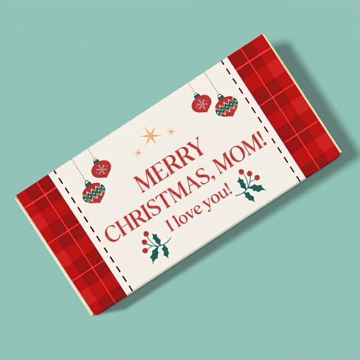 Personalised chocolate with text - Merry Christmas!