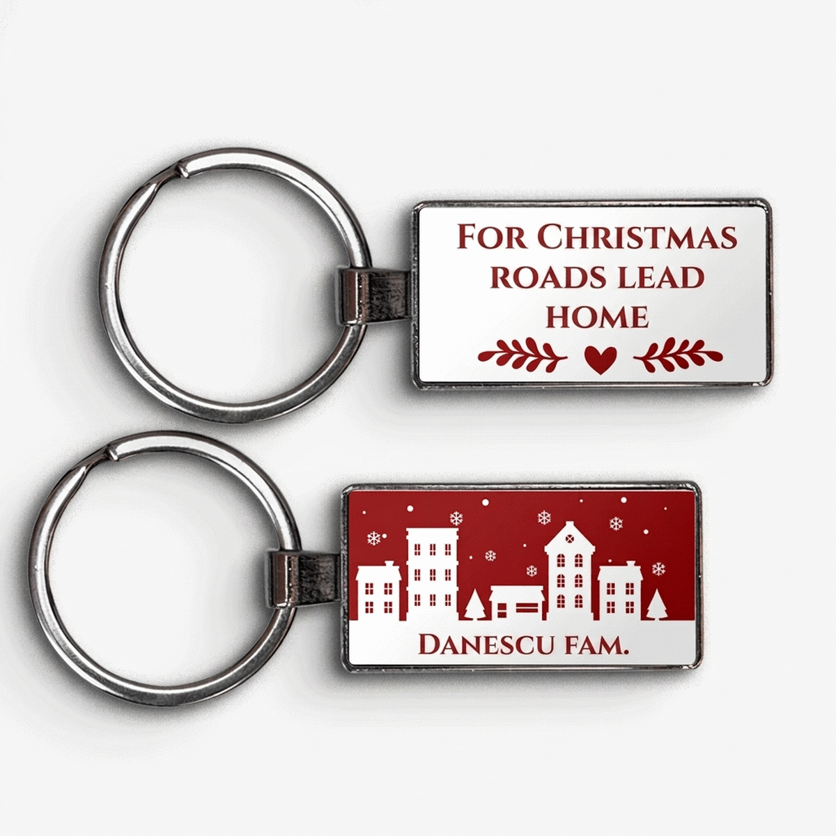 Personalised keyring with text - Home