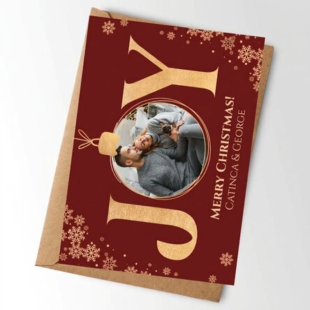 Personalised card with photo and message - Merry Christmas!