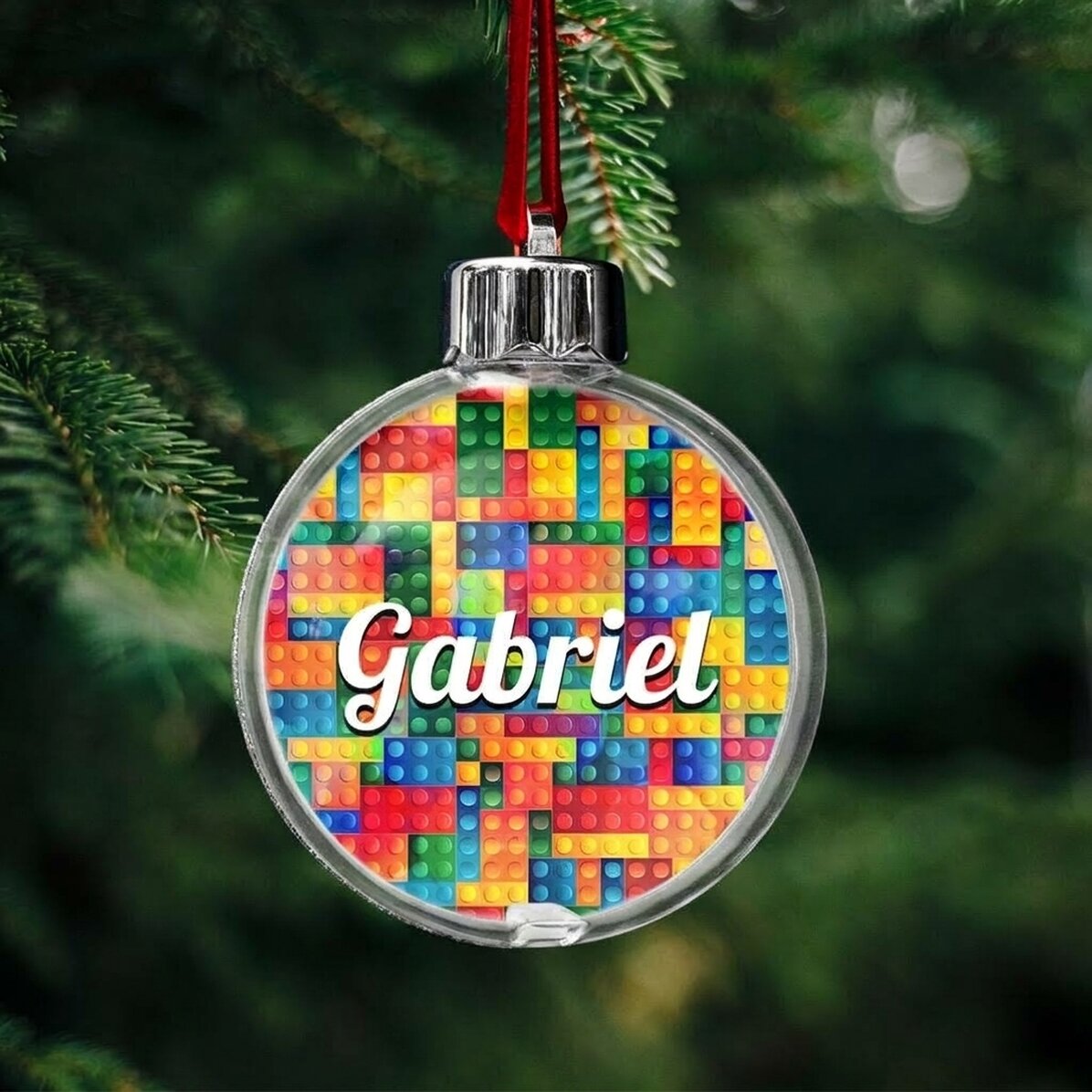 Personalised globe with name - Lego
