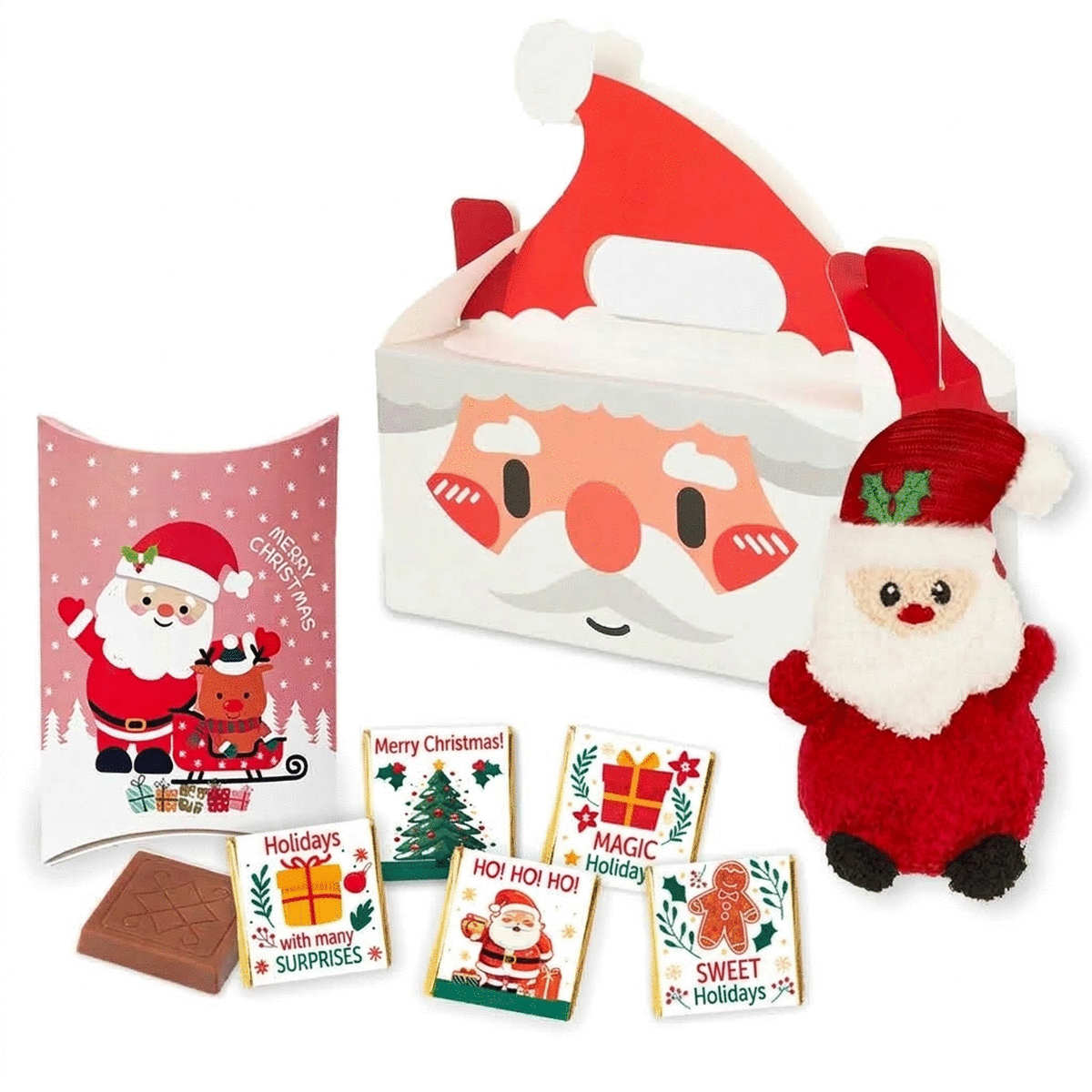 Gift set with 5 mini chocolates and a bonus - Santa Claus