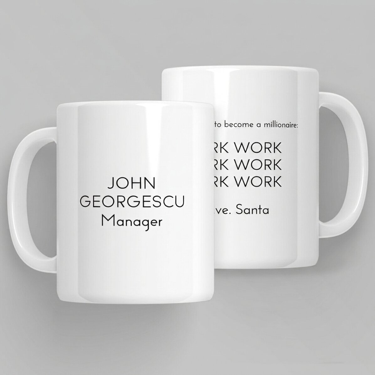 Personalised mug with message - Millionaire