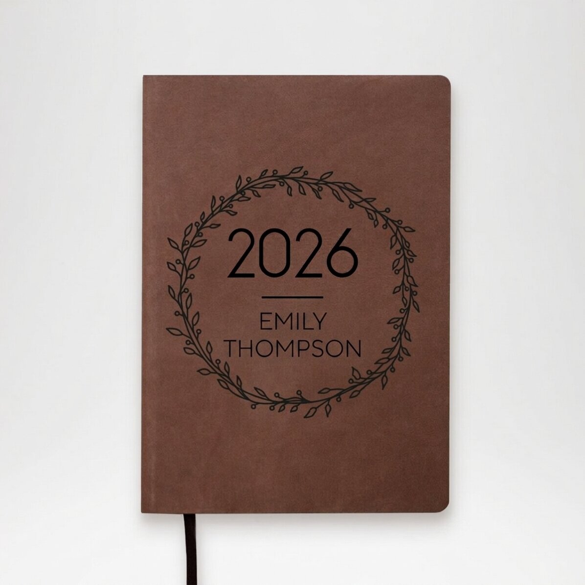 Personalised leather diary with name
