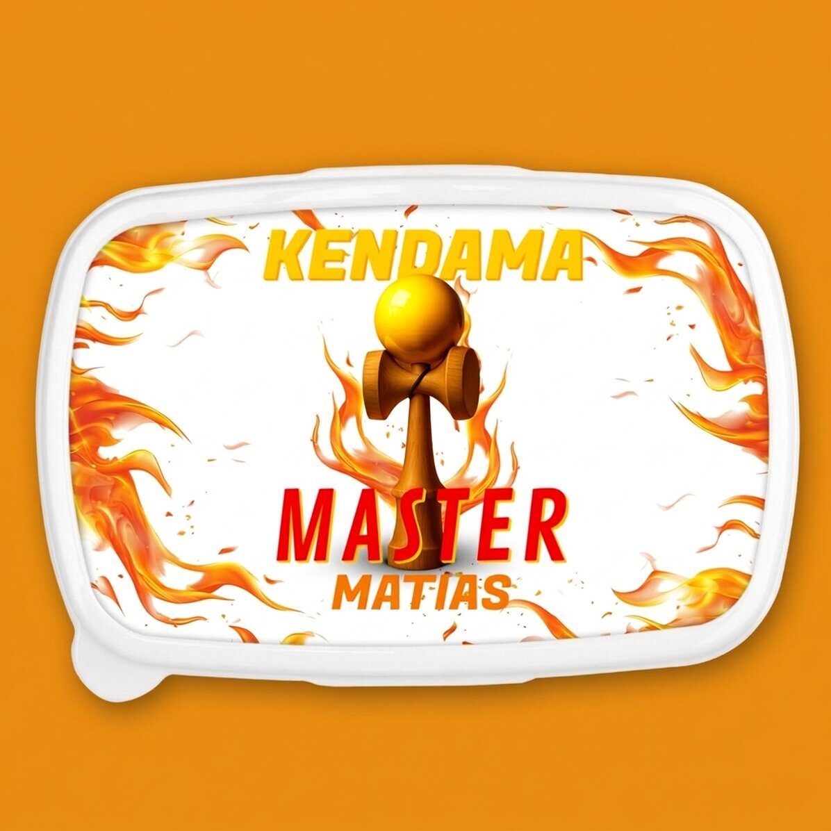 Lunch box, personalised with text - Kendama Master