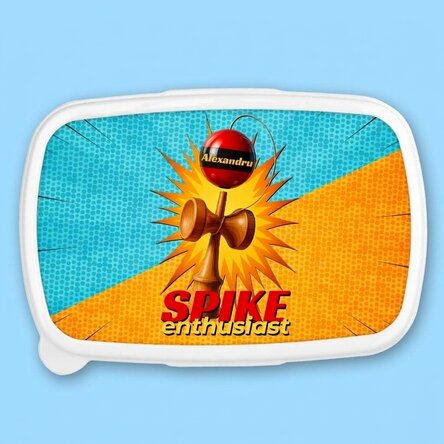 Lunch box, customised with text - Spike Enthusiast