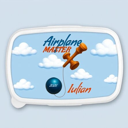 Lunch box, customised with text - Airplane Master