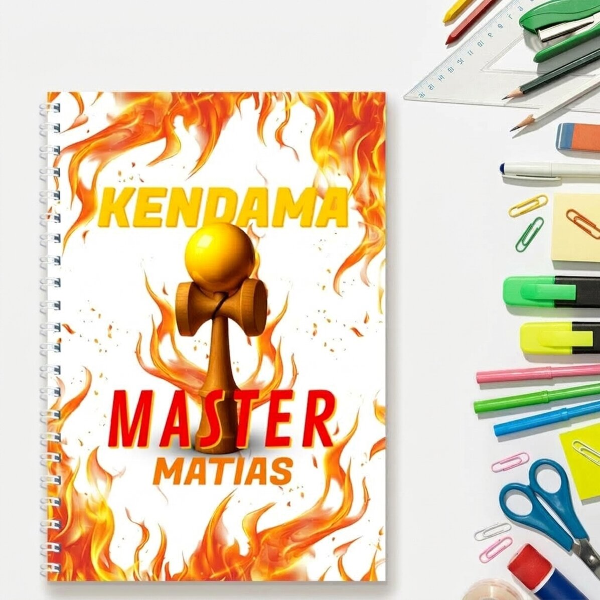 Personalised notebook with text - Kendama Master
