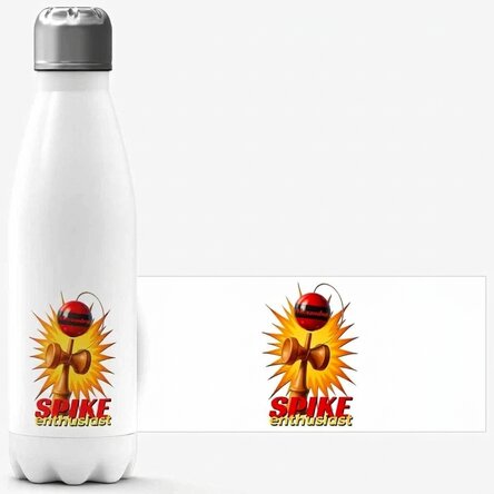 Thermos with white base personalised with text - Spike Enthusiast