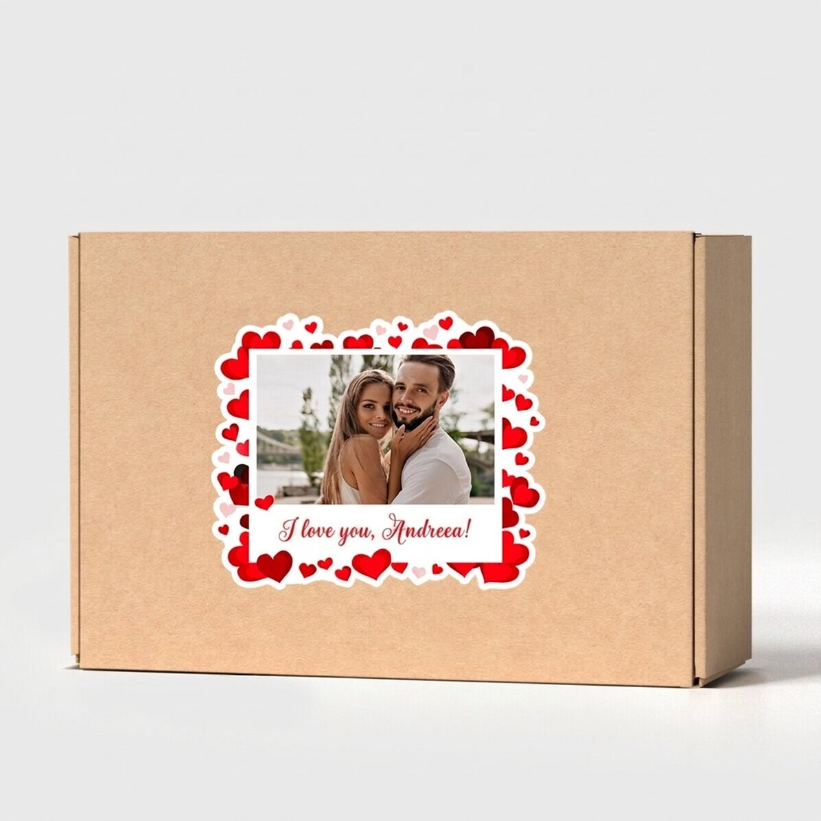 Personalised craft box with sticker - Love
